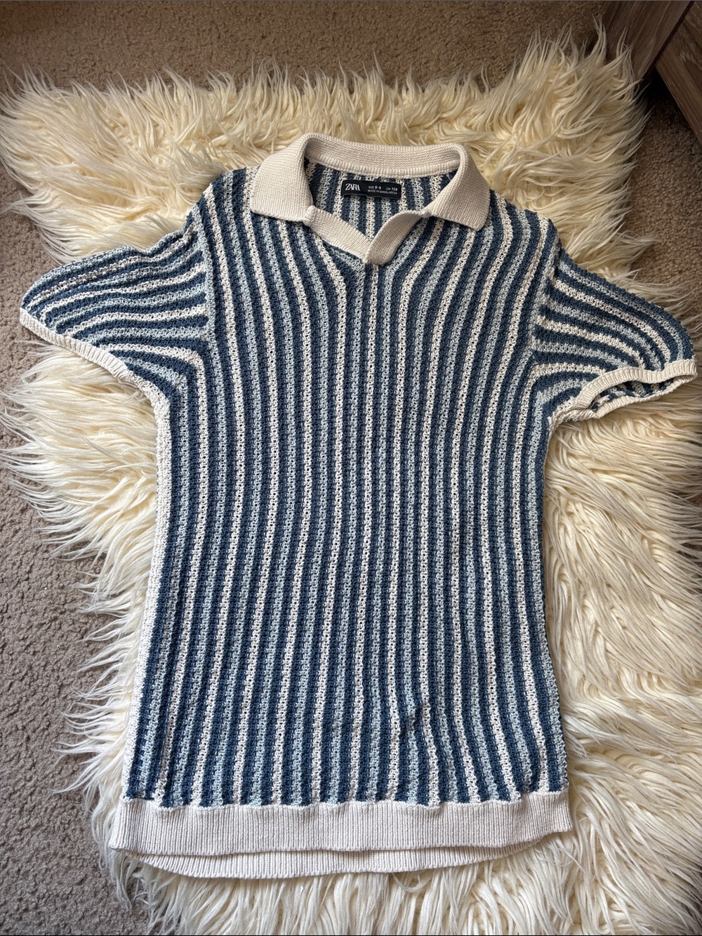 Zara kids open knit polo
